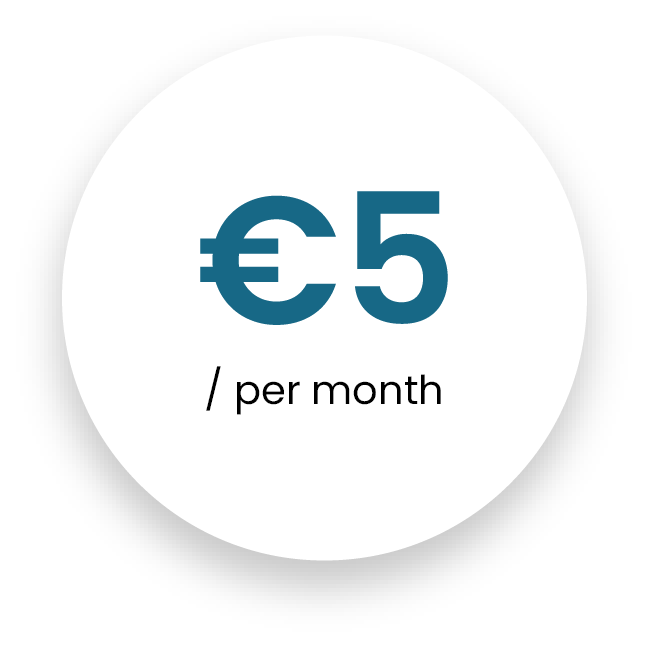 5 euros per month